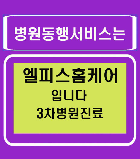3차진료 병원동행서비스 주1회 기본4시간 (도서산간지역은 서비스 불가입니다) 안심하고 병원진료와 처방받으세요