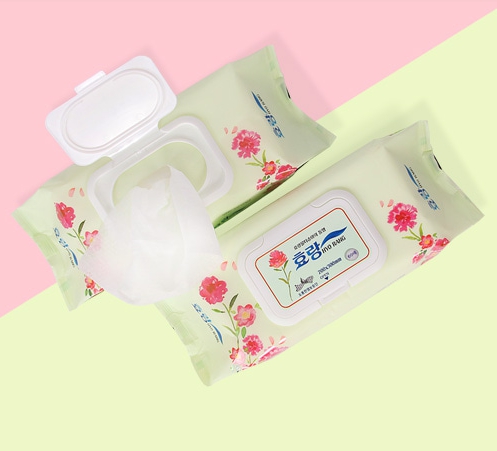 (BIG size) 효랑 물티슈 60매 20팩 / 엠보타입 60매 (1박스-20팩)